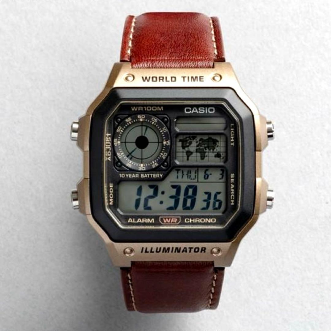 カシオ デジタル腕時計 新品　世界48都市ワールドタイム対応　国内未発売モデル