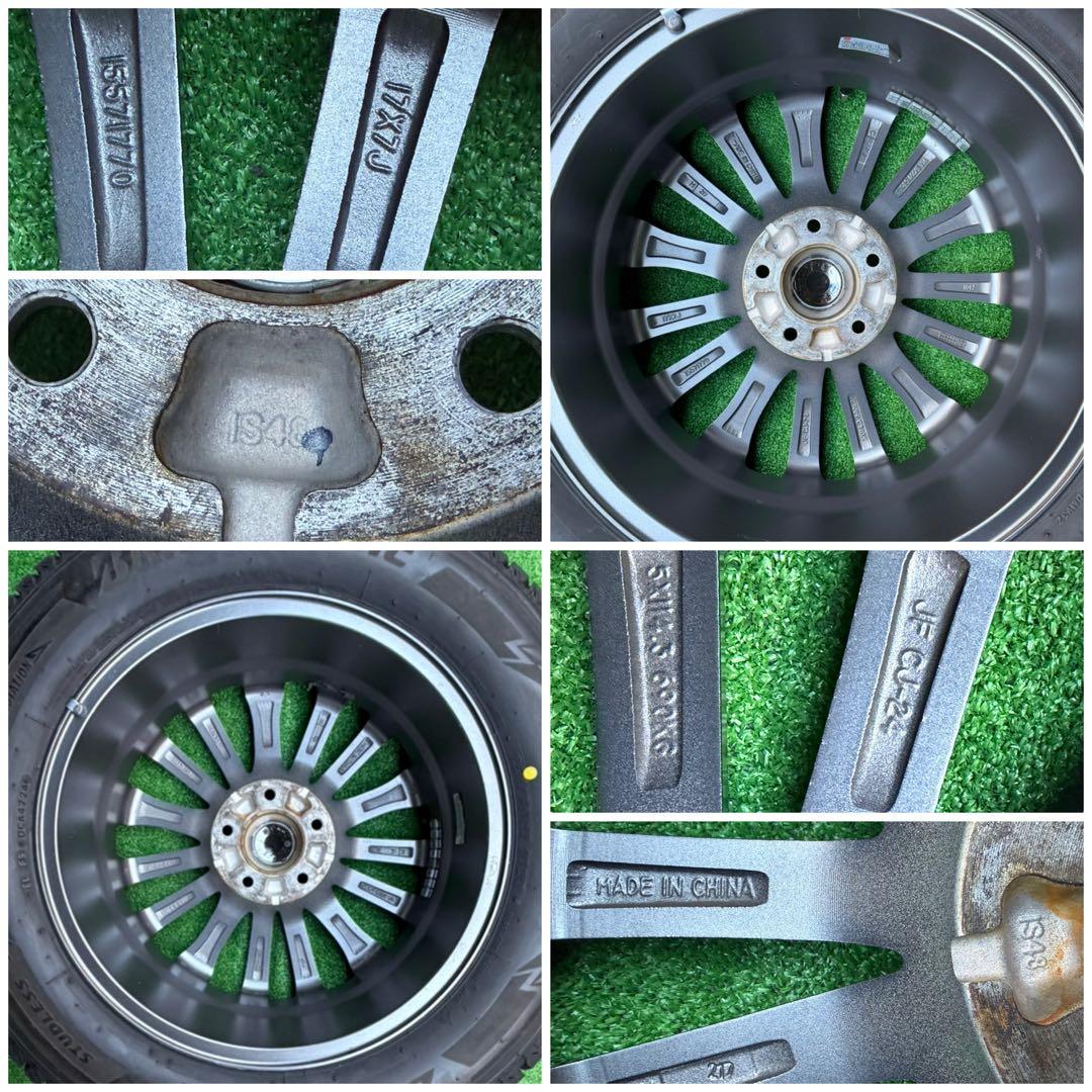 送料込24年製225/65R17ブリヂストンBLIZZAK VRX2ホイール5穴