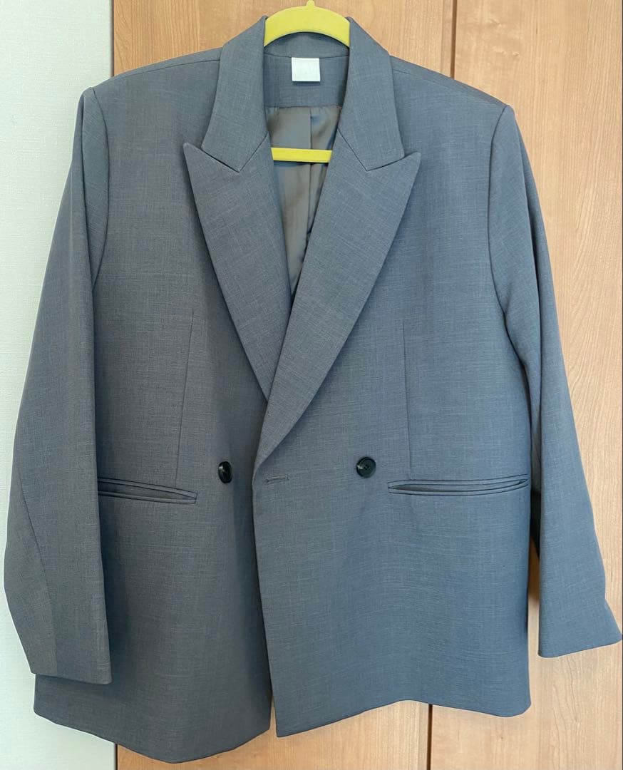 アリシアスタンウェルネス　グレー オーバーサイズ テーラードジャケット