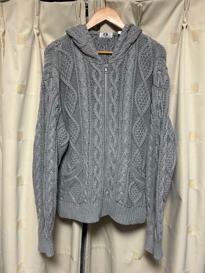 GOOD ENOUGH フィッシャーマン ZIP UPニットパーカー 90s