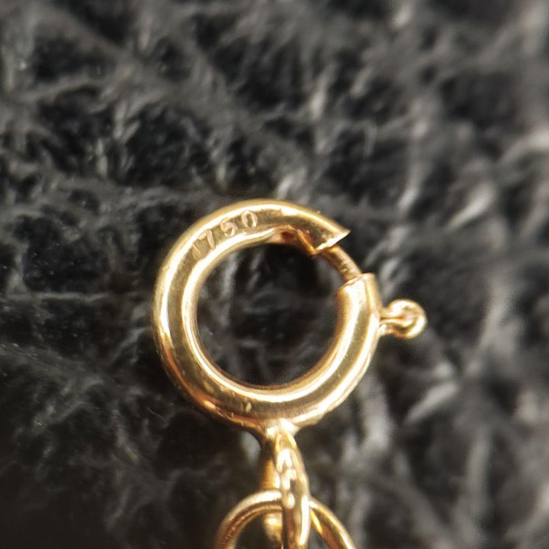 (C013008) K18 YG ロープチェーン ネックレス 中空 750刻印