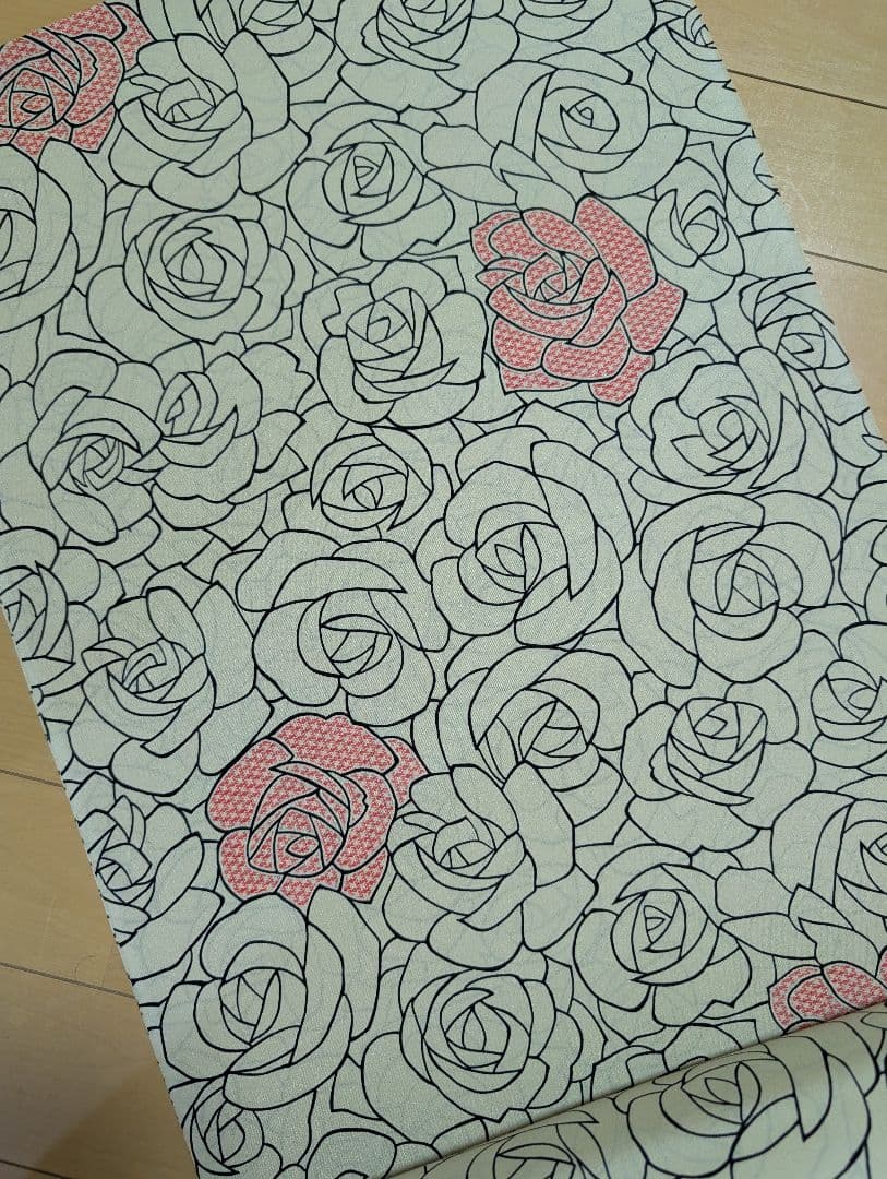 京友禅　恋じゅばん　薔薇柄　正絹100% 襦袢　絹　シルク100　おしゃれ着物