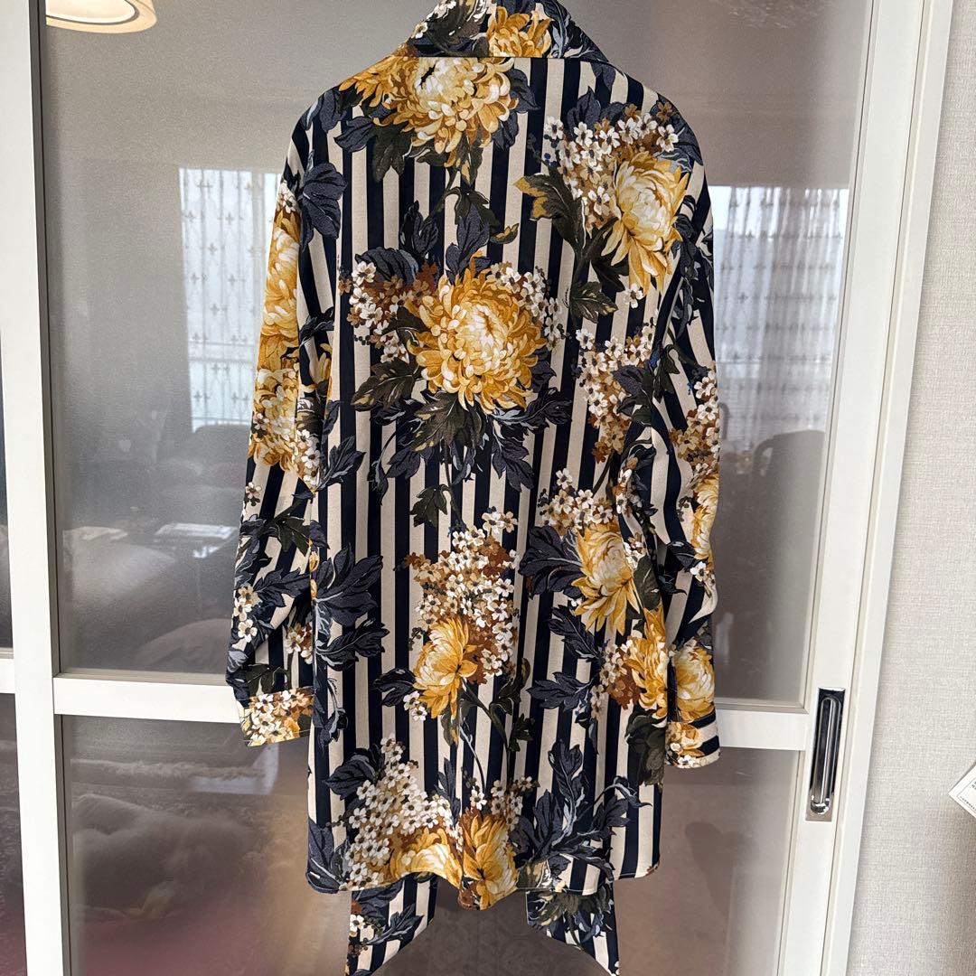 chaさん専用　GUCCI グッチ　花柄　ストライプ　シルク　シャツ