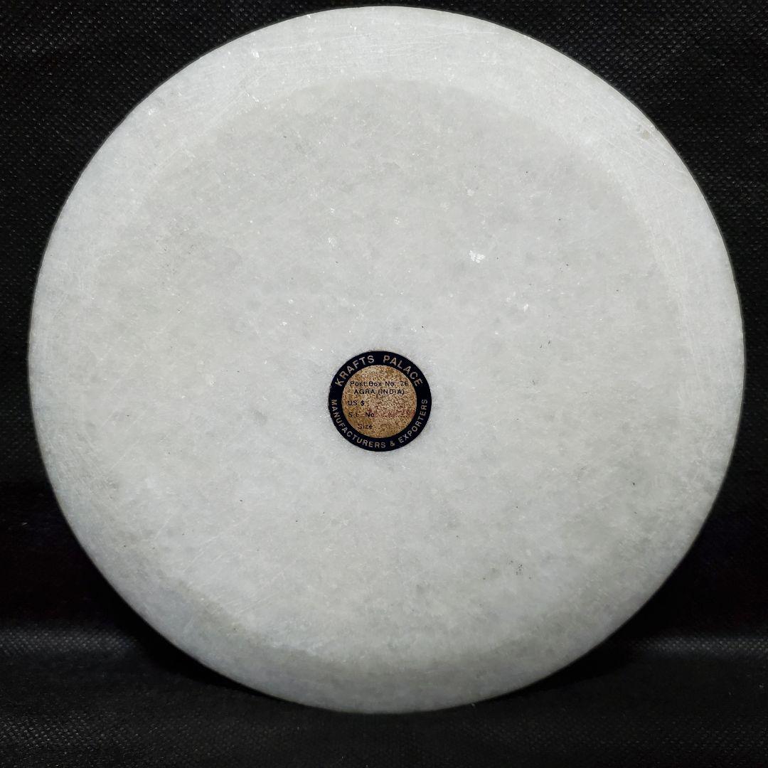 大理石プレート 螺鈿 ヴィンテージ アンティーク 美術品 芸術品 骨董品 インド