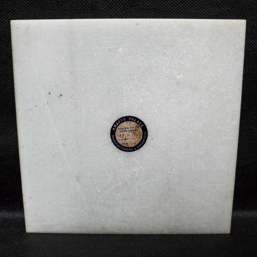 大理石プレート 螺鈿 ヴィンテージ アンティーク 美術品 芸術品 骨董品 インド