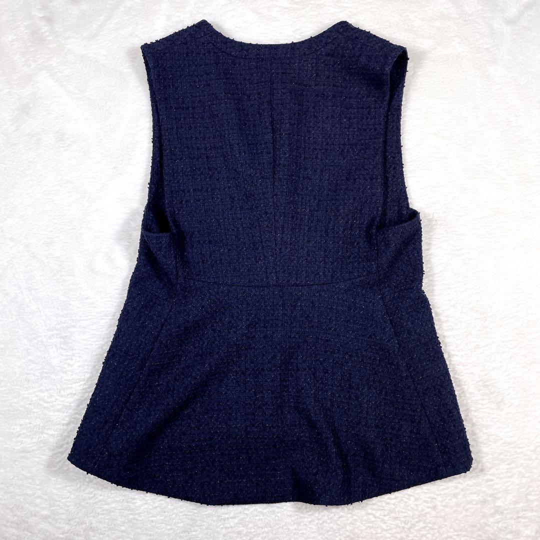 PLST 2025年 ツイードペプラムジレ ベスト ツイード S 完売 人気