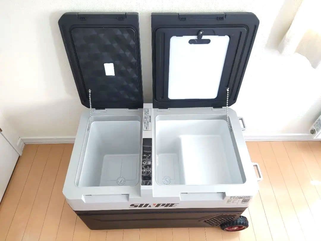 ポータブル冷蔵庫 車載冷蔵庫 2室 42L 冷凍庫 -20~10度 AC/DC