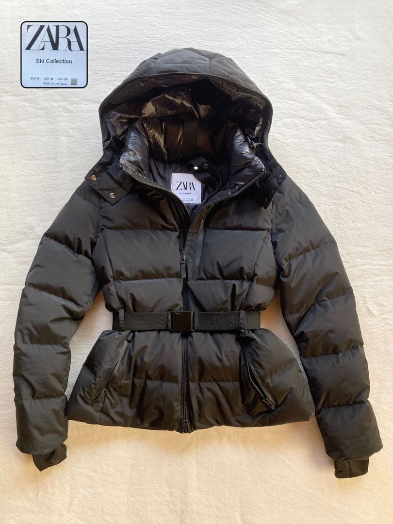 ZARA Ski Collection ブラックダウンジャケット