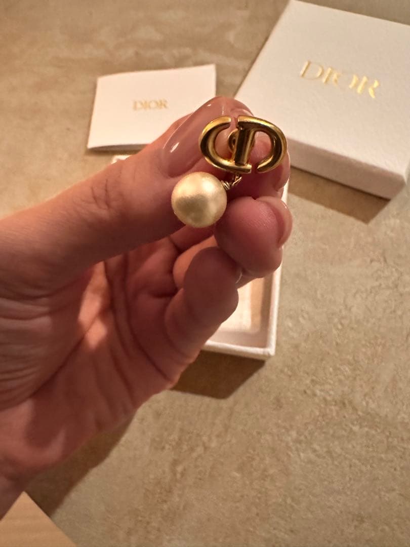 Dior CD Navy ピアス　パール　（片耳用）