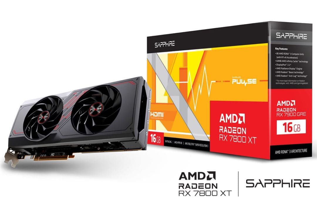 グラフィックボード・グラボ・ビデオカード SAPPHIRE AMD Radeon RX 7800 XT