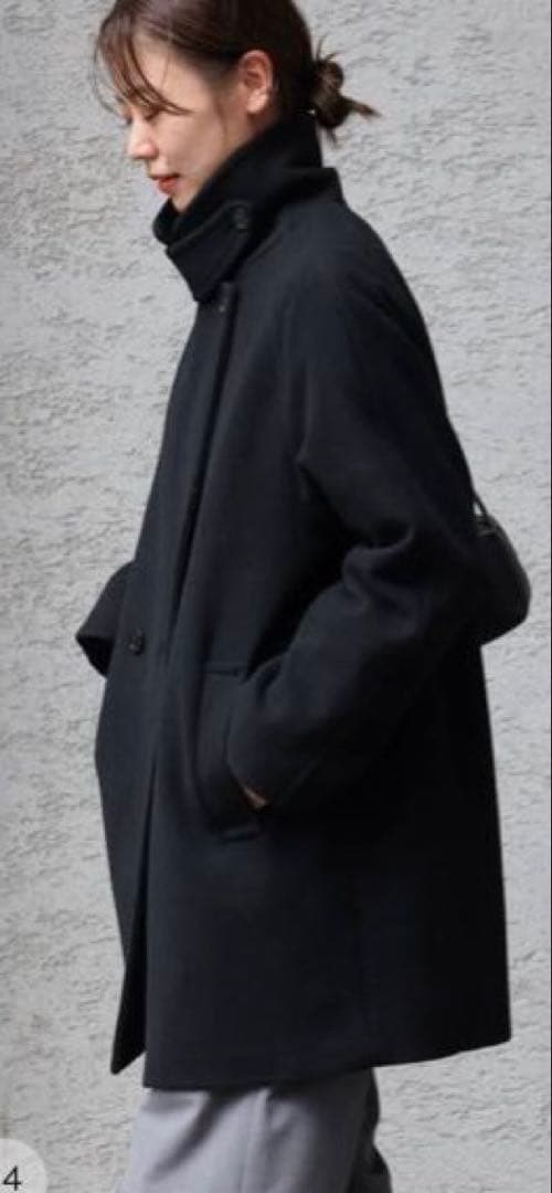 ジャーナルスタンダードレリューム 尾州ウールモッサWブレストハーフコート