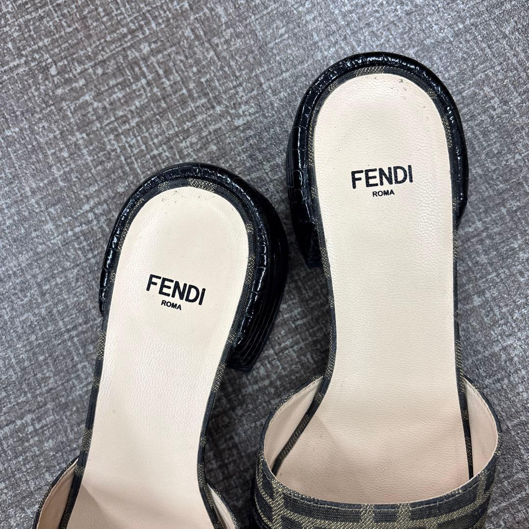 FENDI ブラウン　ミュール22.5㎝