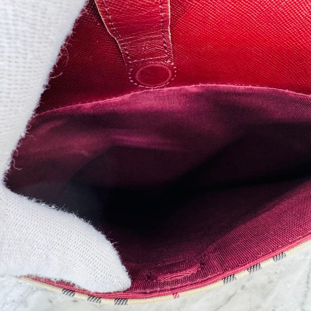 ✨BURBERRY✨バーバリー✨ボルドー✨ノバチェック✨トートバッグ✨