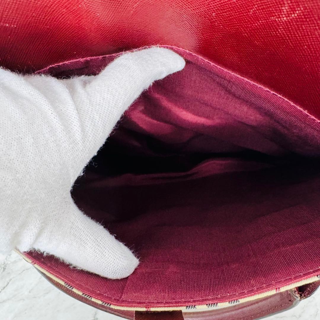 ✨BURBERRY✨バーバリー✨ボルドー✨ノバチェック✨トートバッグ✨