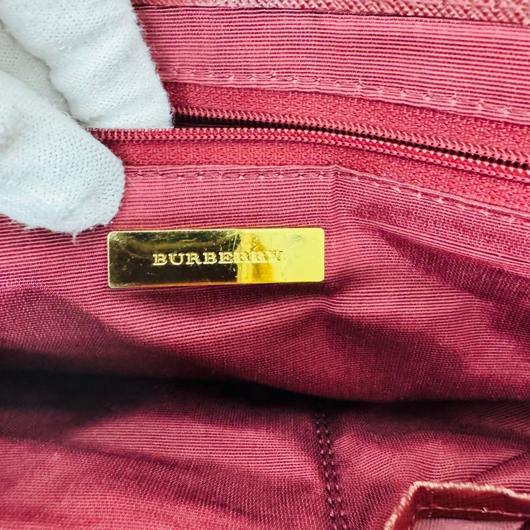 ✨BURBERRY✨バーバリー✨ボルドー✨ノバチェック✨トートバッグ✨