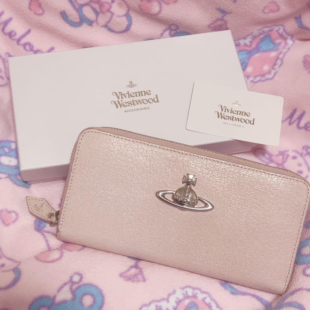 ヴィヴィアンウエストウッド 限定 長財布 ラウンドファスナー ピンク