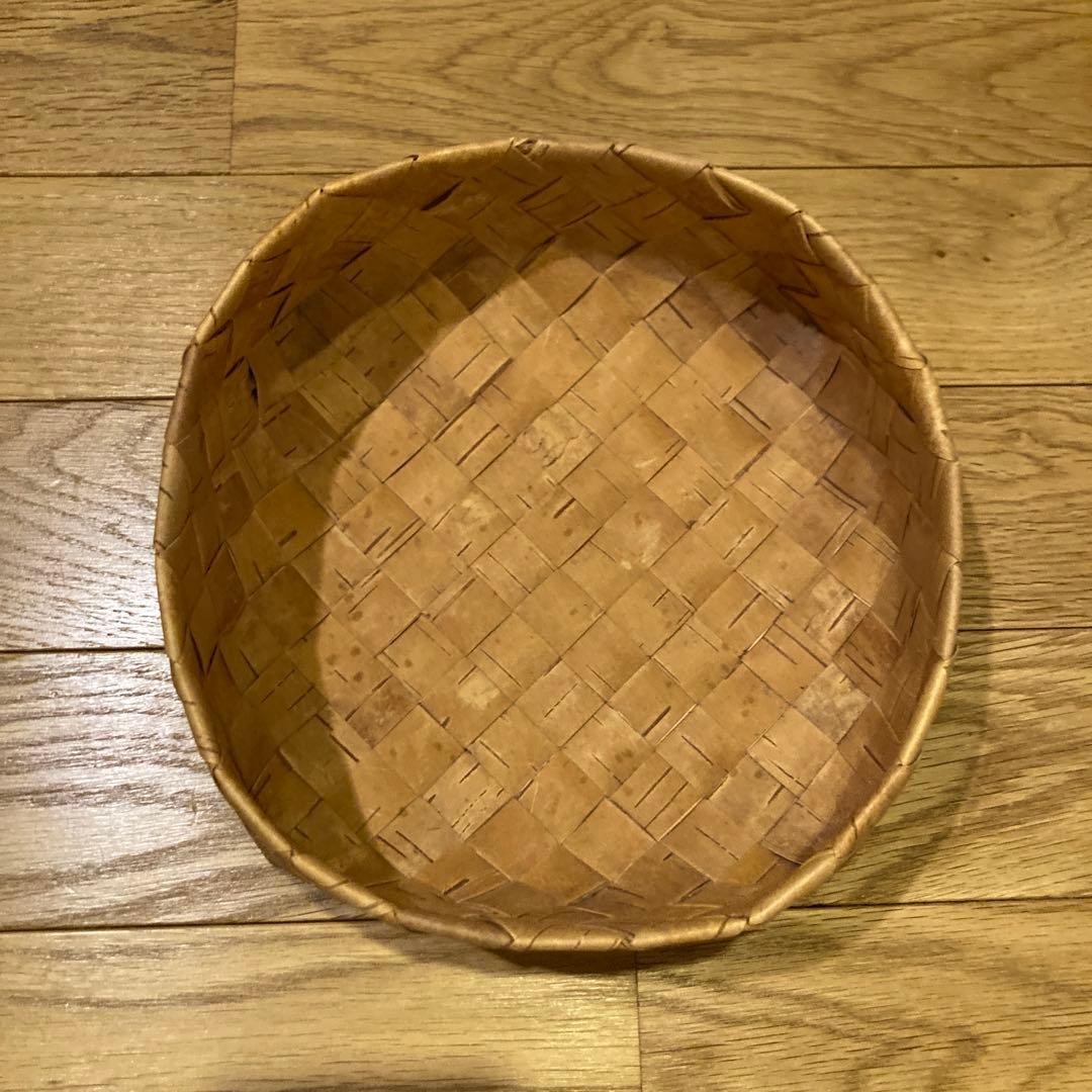 北欧　白樺　かご　バスケット