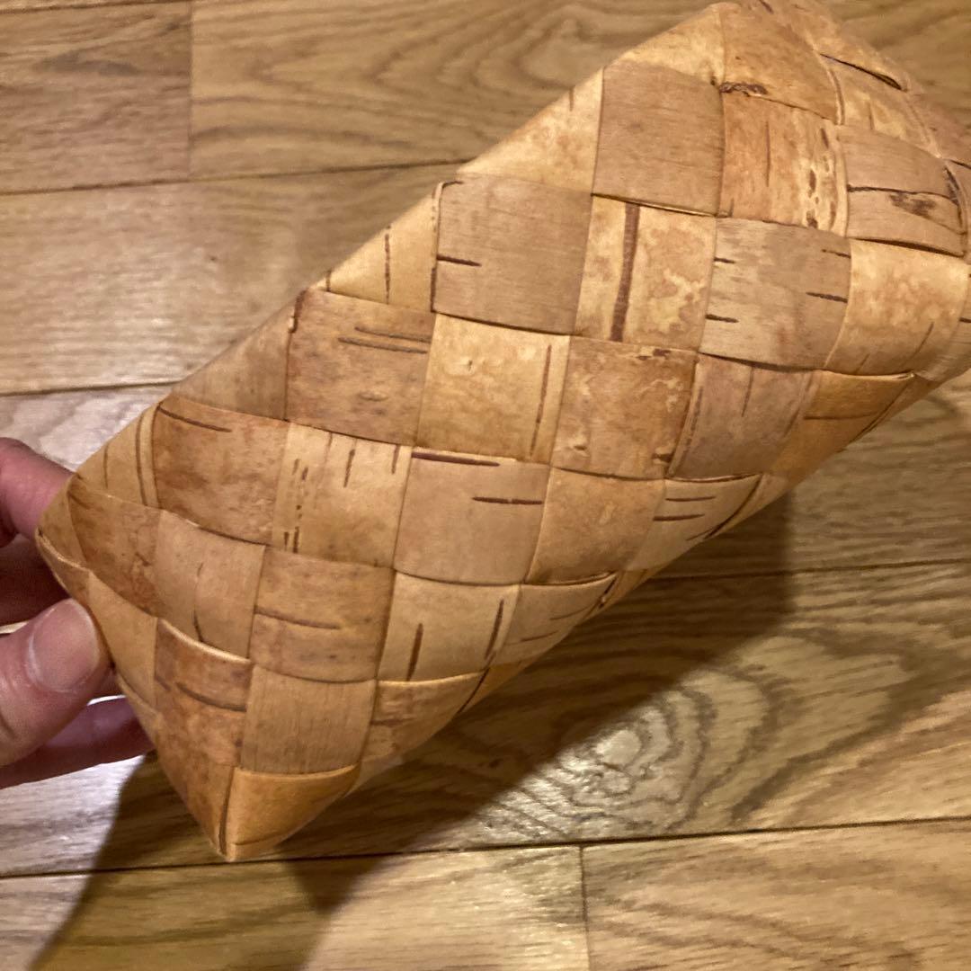 北欧　白樺　かご　バスケット