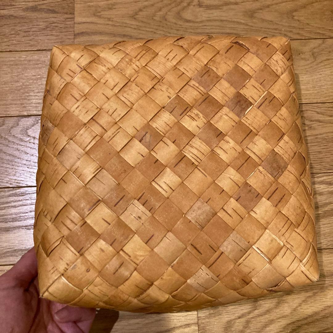 北欧　白樺　かご　バスケット