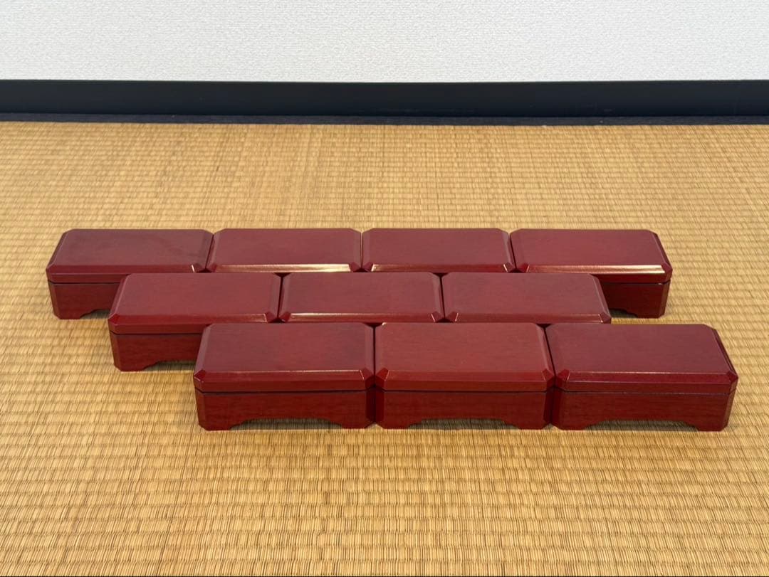 後藤塗 うな重 重箱 10客 漆器 お重 懐石料理道具 讃岐漆器