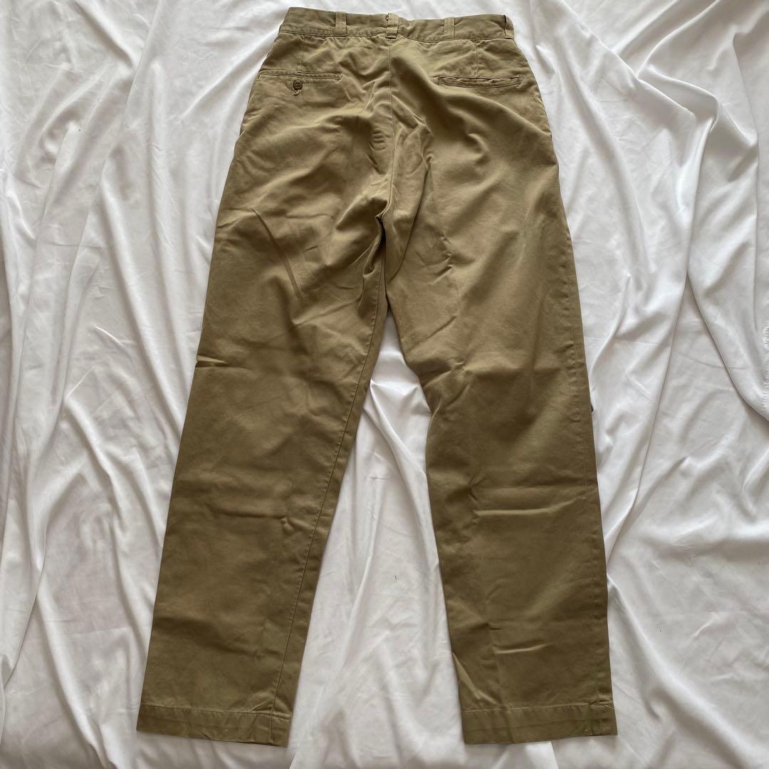 W30ビンテージ ミリタリー チノパン 60s コットン ベージュ
