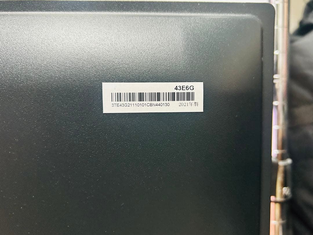 大画面 43インチ 4K 液晶テレビ 43E6G YouTube アマプラ