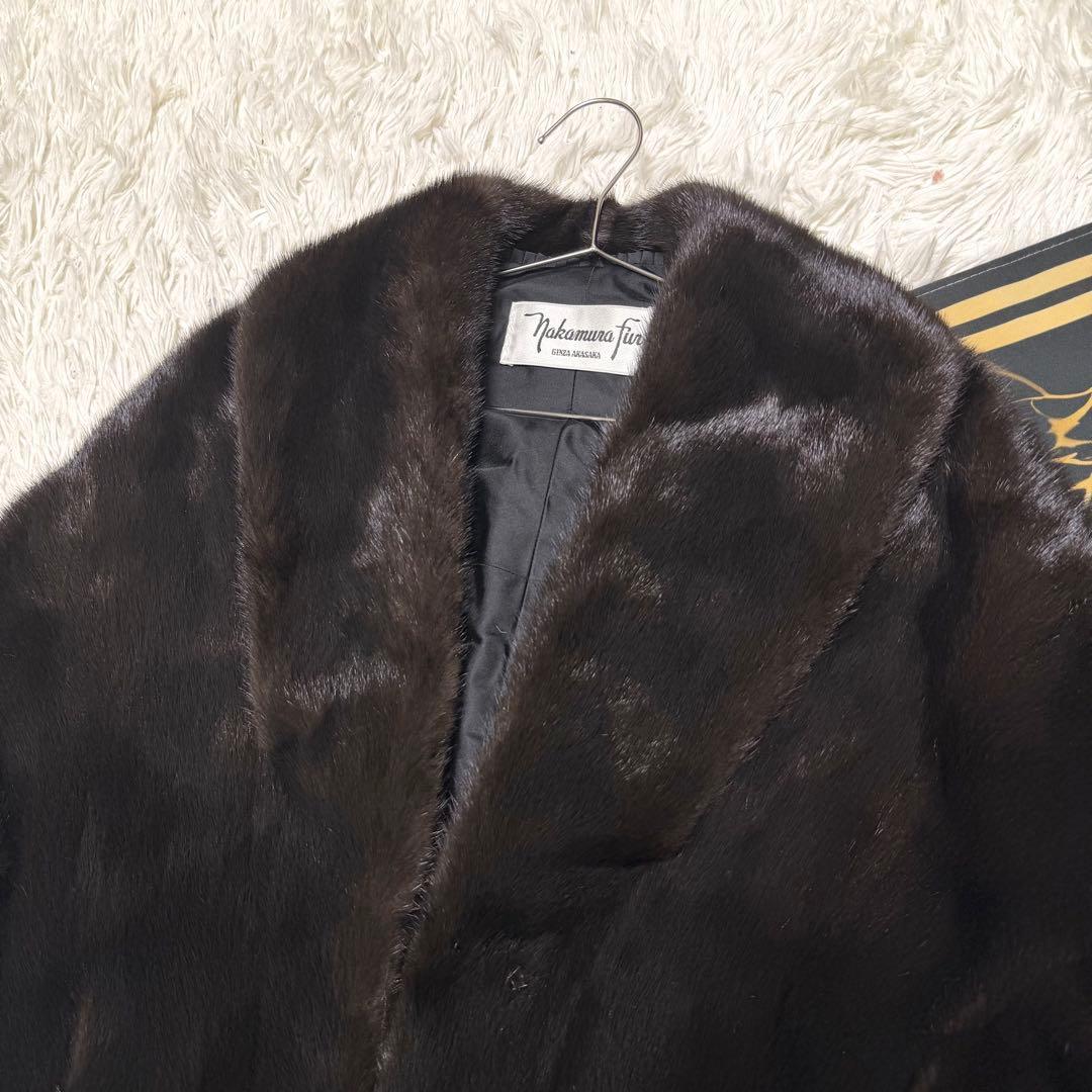 nakamura furミンク ファー ケープ ポンチョ ブラック