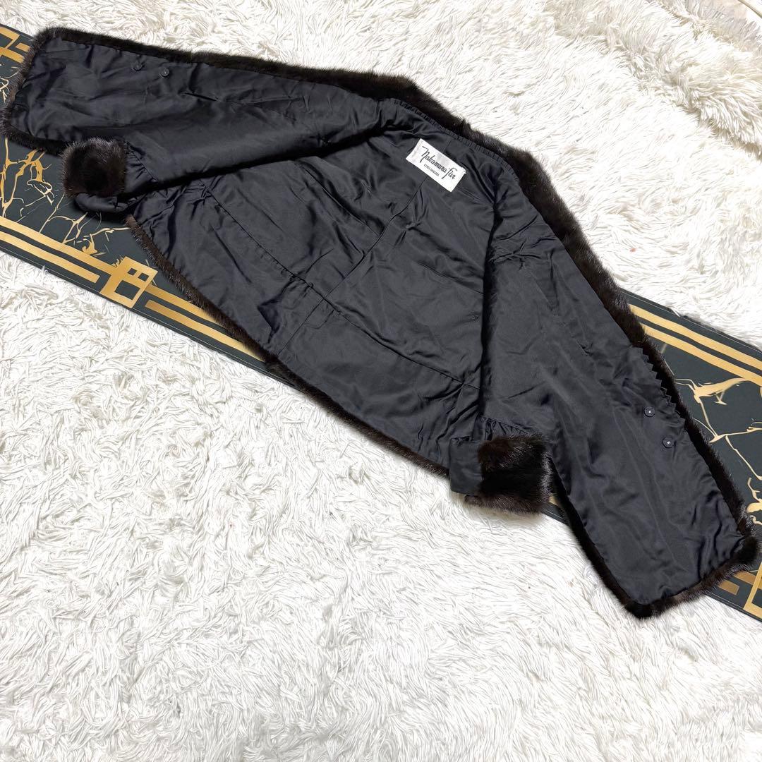 nakamura furミンク ファー ケープ ポンチョ ブラック