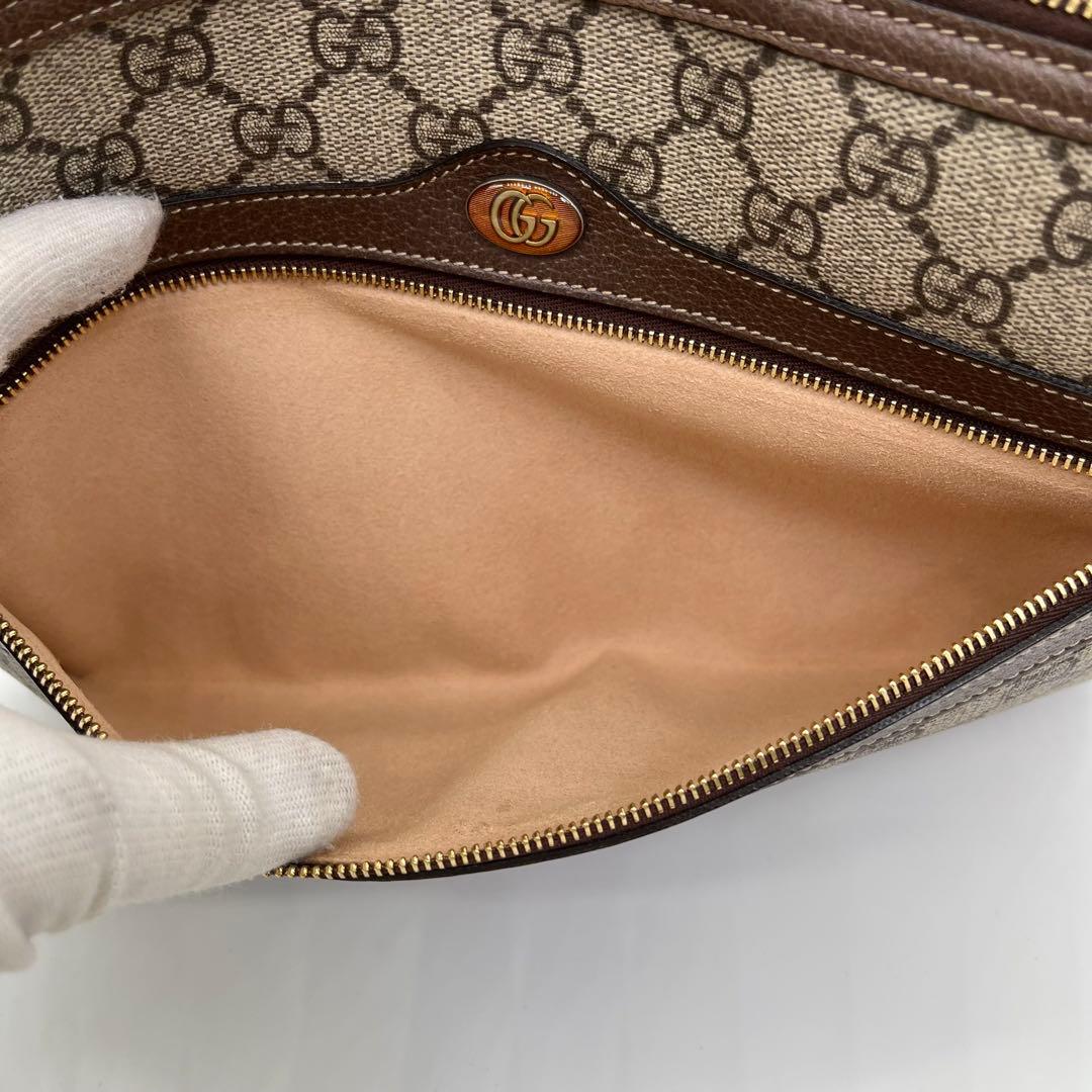 【美品】グッチ クラッチバッグ GGスプリーム マーモント オフィディア PVC