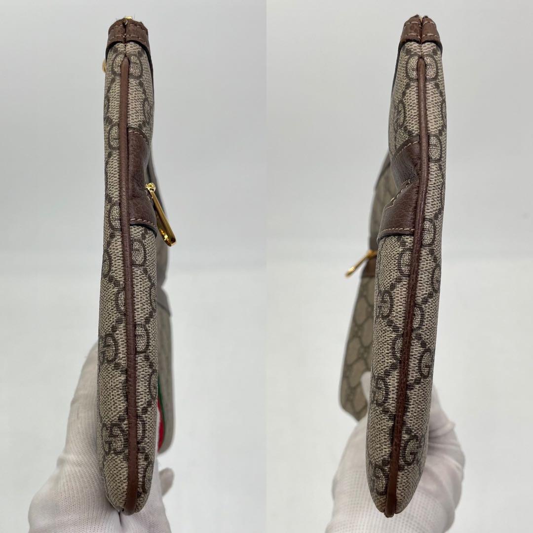 【美品】グッチ クラッチバッグ GGスプリーム マーモント オフィディア PVC