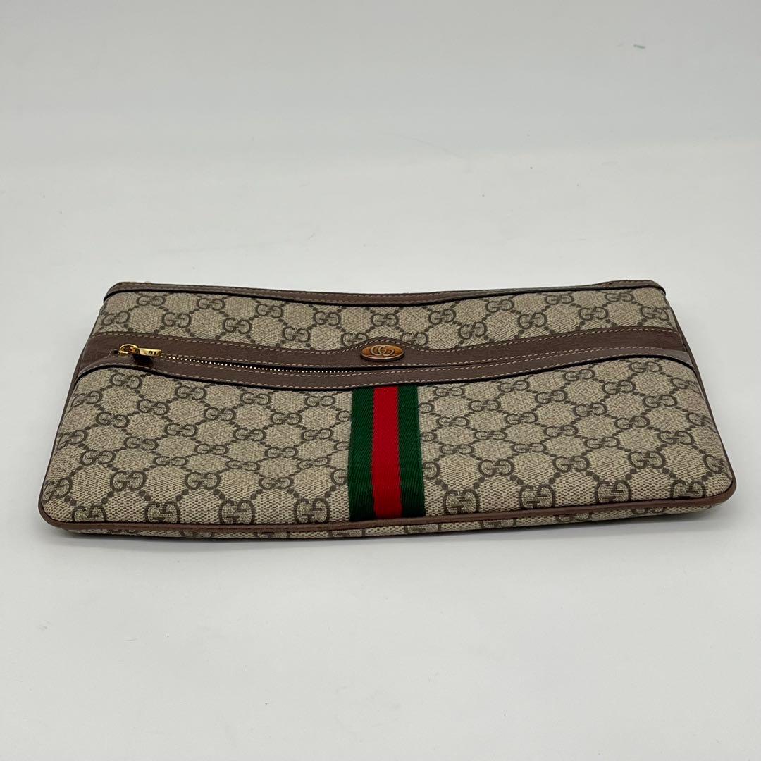 【美品】グッチ クラッチバッグ GGスプリーム マーモント オフィディア PVC