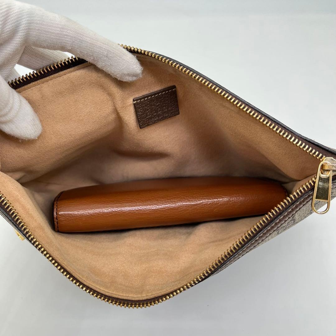 【美品】グッチ クラッチバッグ GGスプリーム マーモント オフィディア PVC