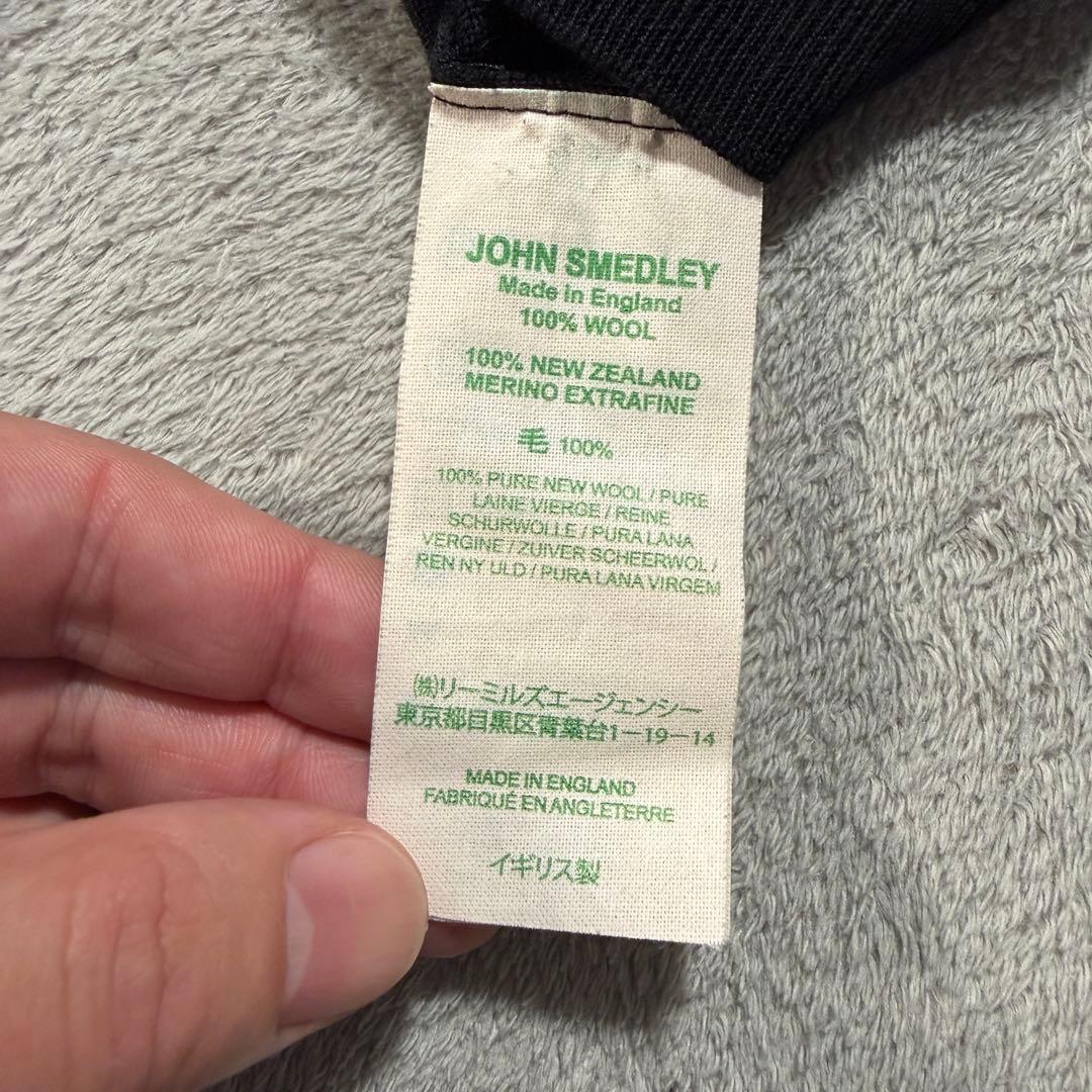 ジョンスメドレー　モックネック　ニット　ブラック　Mサイズ　ウール