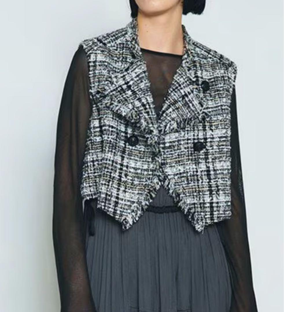 Diagram （グレースコンチネンタル）ツイード ジレ　ベスト36