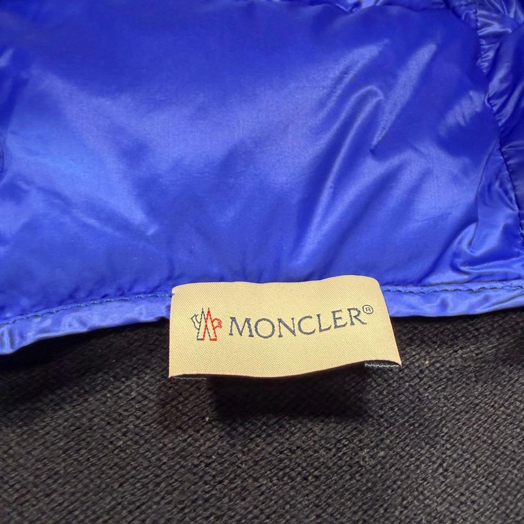 モンクレール MAGLIA ダウン切替ニットベスト ネイビー/ブルー XL