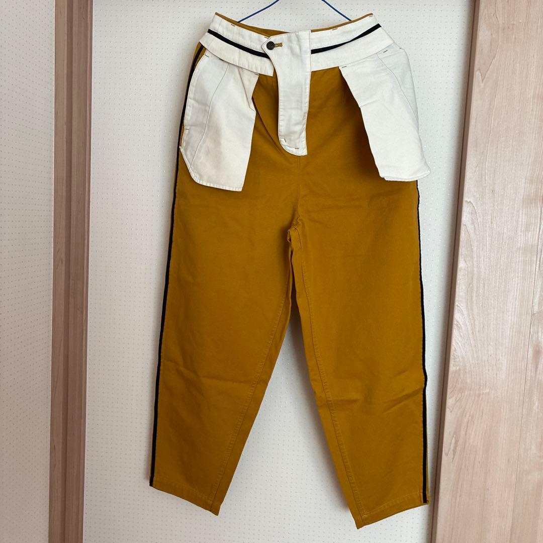 nagonstans ナゴンスタンス　ワイドパンツ　カラシ　size38 新品