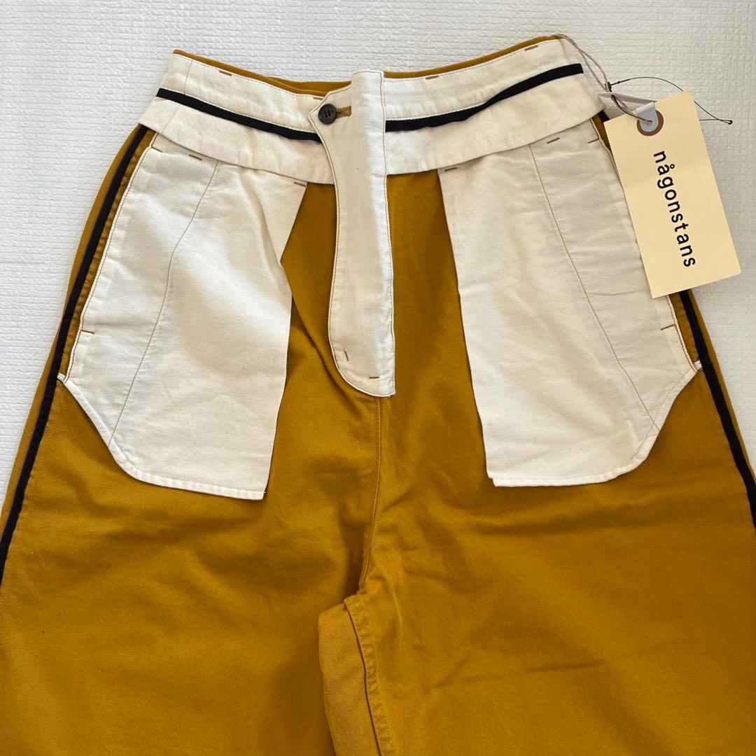 nagonstans ナゴンスタンス　ワイドパンツ　カラシ　size38 新品