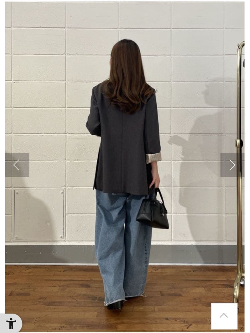 新品タグ付き⭐︎コラージュ　ウールライクダブルジャケット　チャコールグレー　現行品