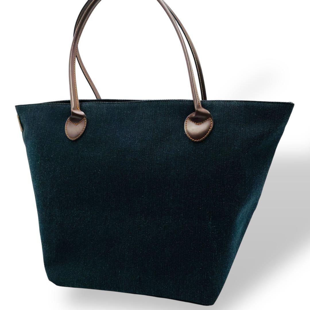 美品 Herve Chapelier トートバッグ キャンバス ネイビー 舟型