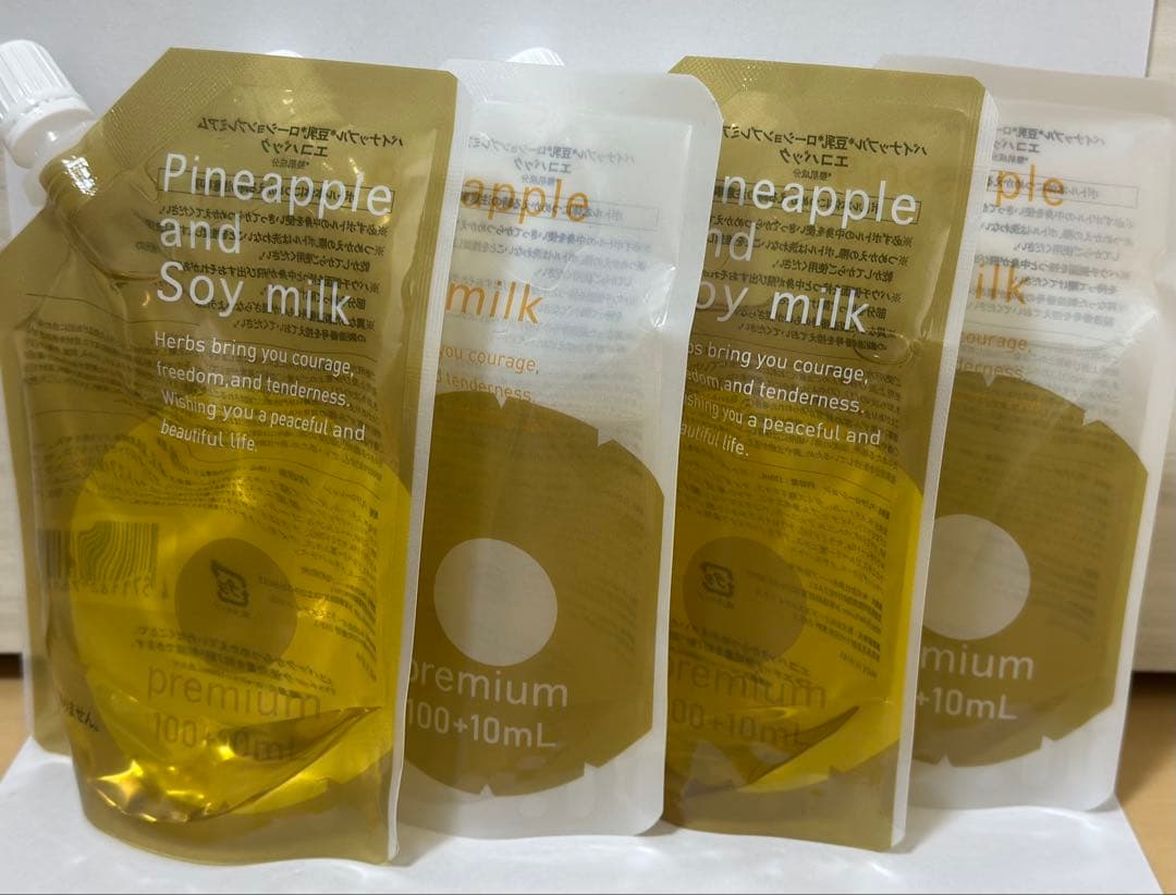 【新品未使用】パイナップル豆乳 ローションプレミアム 詰め替え用 4本セット