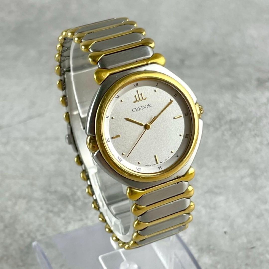 【稼働/純正ベルト】セイコー クレドール クォーツ 腕時計 22KT SGP