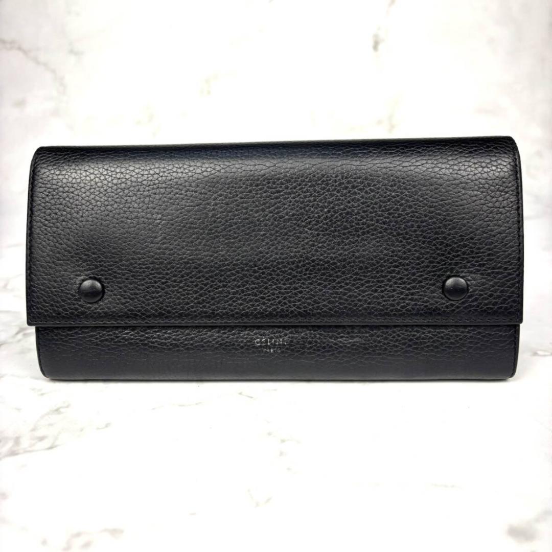 【極上美品】セリーヌ⭐CELINE ラージフラップ ウォレット 長財布 ブラック