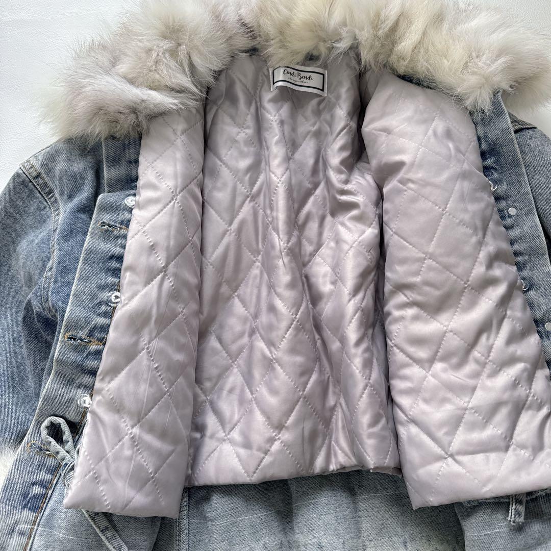 阪神虎娘様！Cindi Bendi CREA フォックスファー　デニムジャケット