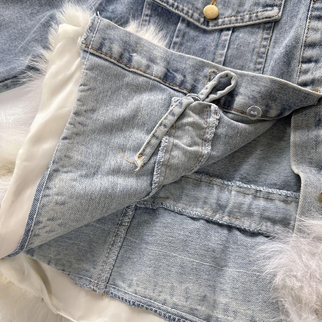 阪神虎娘様！Cindi Bendi CREA フォックスファー　デニムジャケット