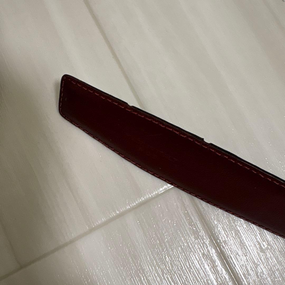 【CÉLINE セリーヌ】ヴィンテージ　レザーベルト 赤茶