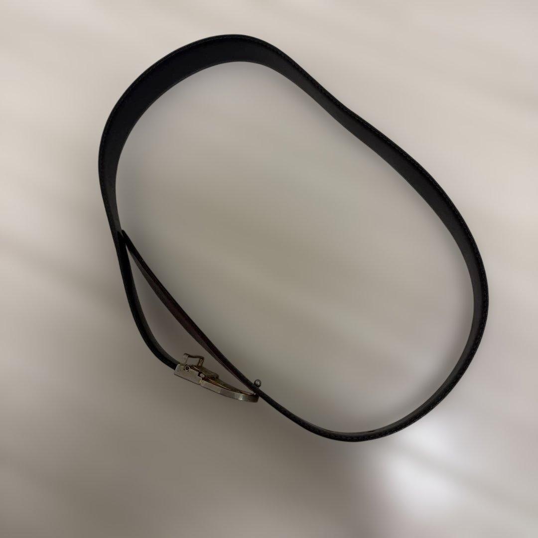 【CÉLINE セリーヌ】ヴィンテージ　レザーベルト 赤茶