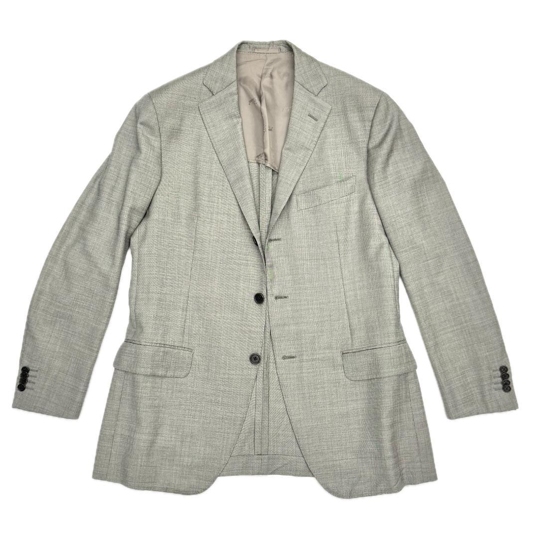 【クリーニング済】Belvest／ベルベスト シングル スーツ L～XL