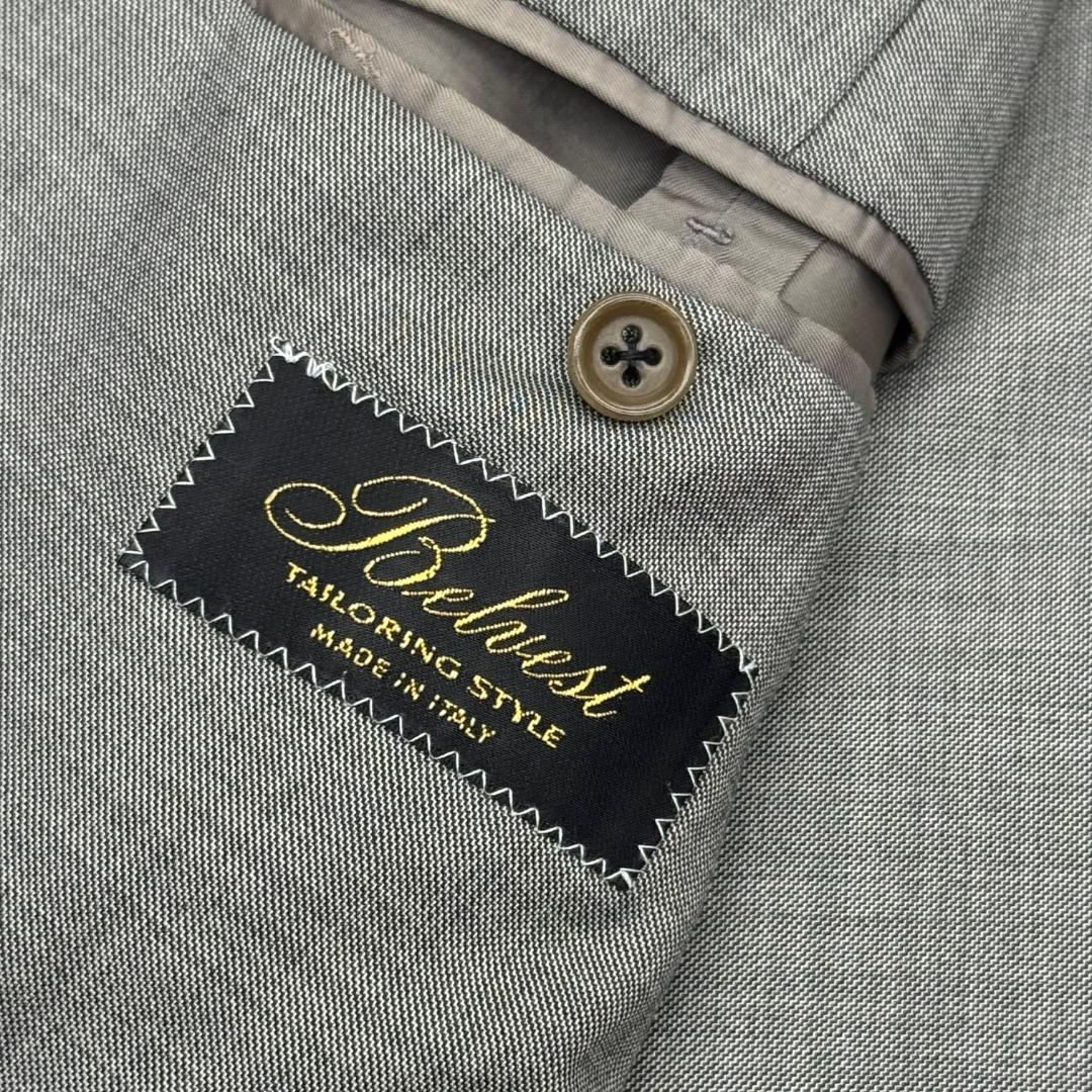 【クリーニング済】Belvest／ベルベスト シングル スーツ L～XL