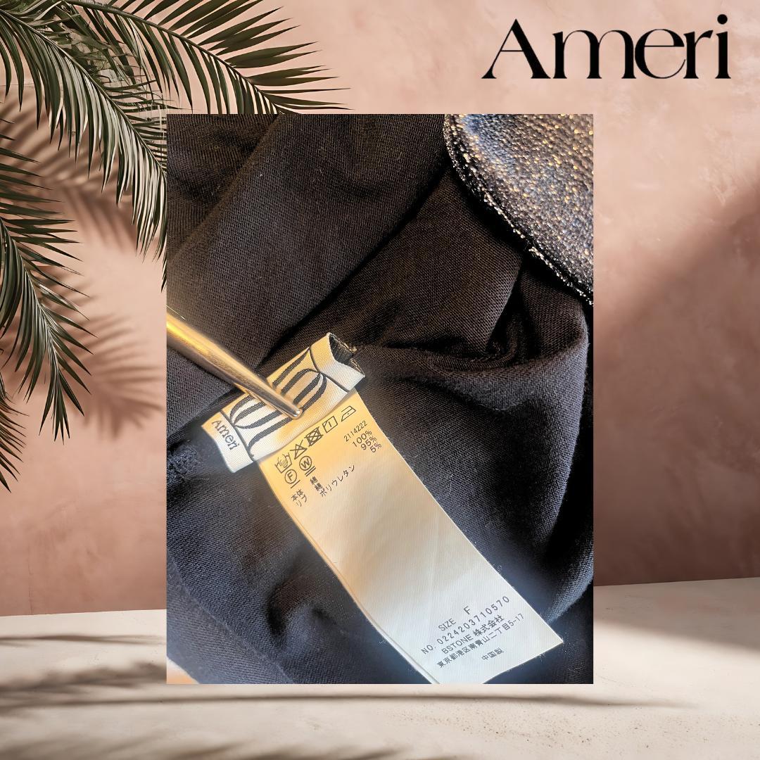 Tシャツ カットソー セット Ameri アメリ 美品 ラメ シルバー 黒