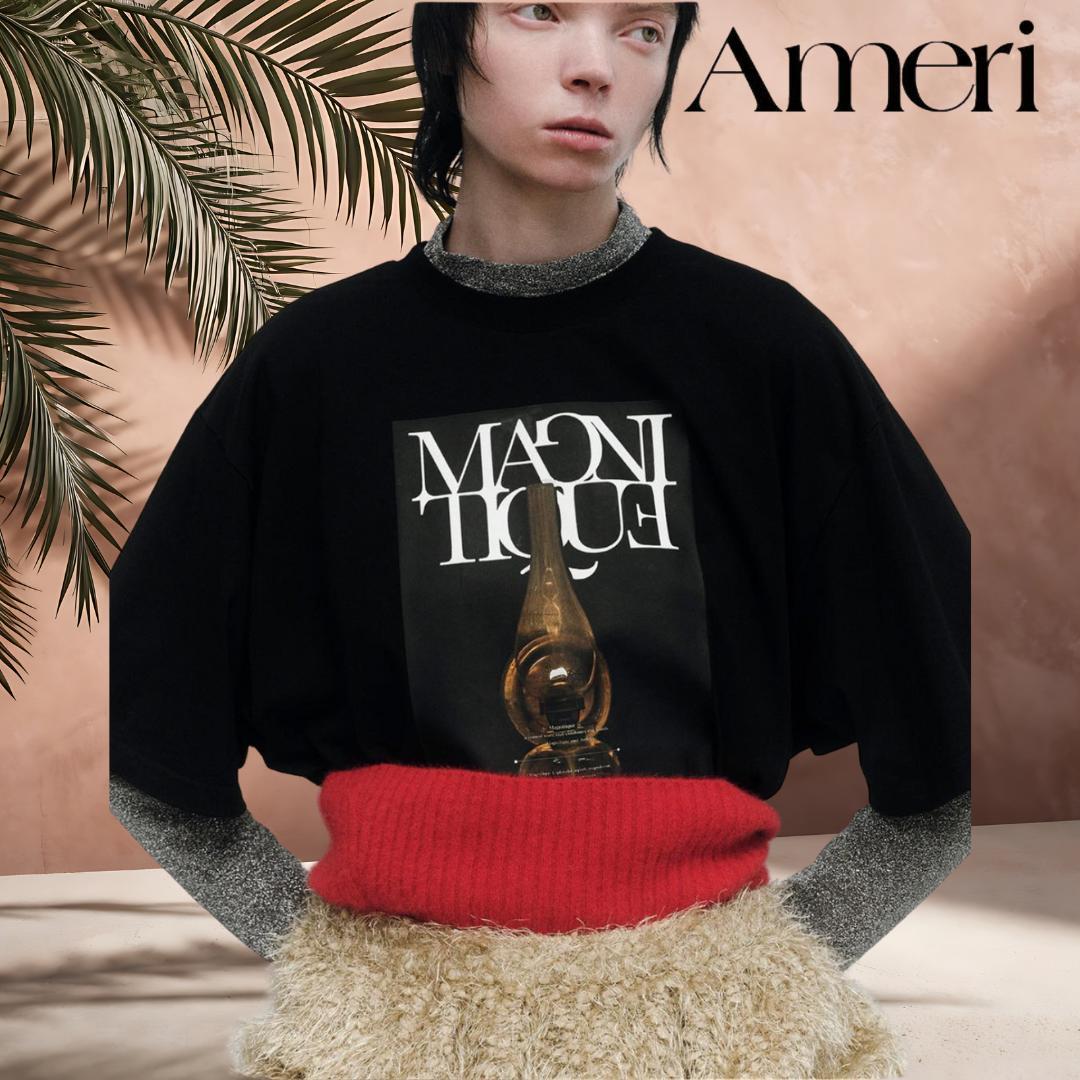 Tシャツ カットソー セット Ameri アメリ 美品 ラメ シルバー 黒